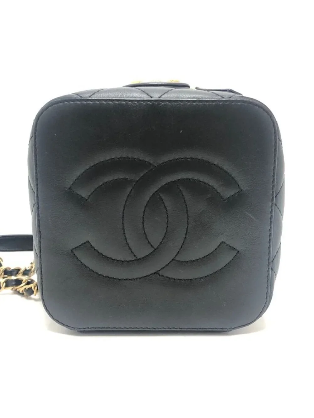 Chanel Shoulder Bag CC Logo Lambskin Black